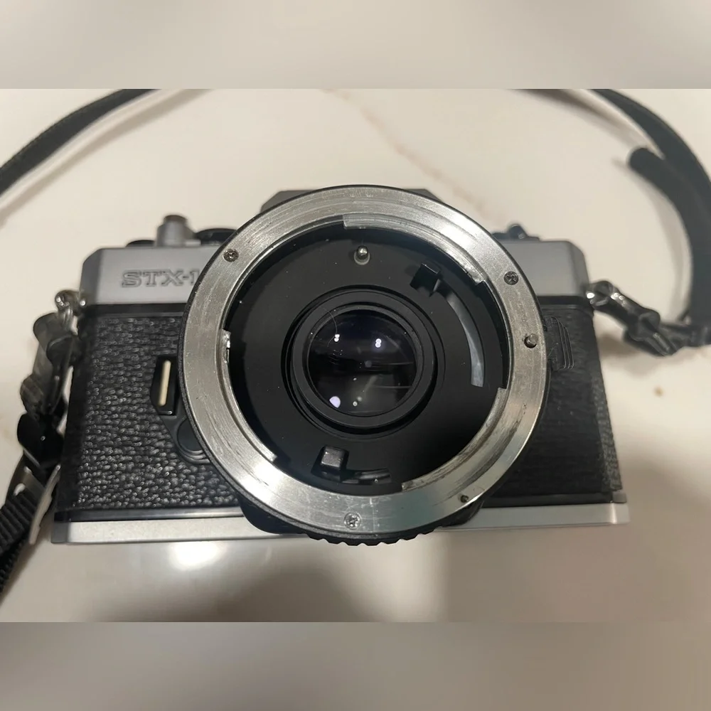 Fujica STX-1 35mm SLR Analog Camera Body with Toyo Optics 28mm Lens